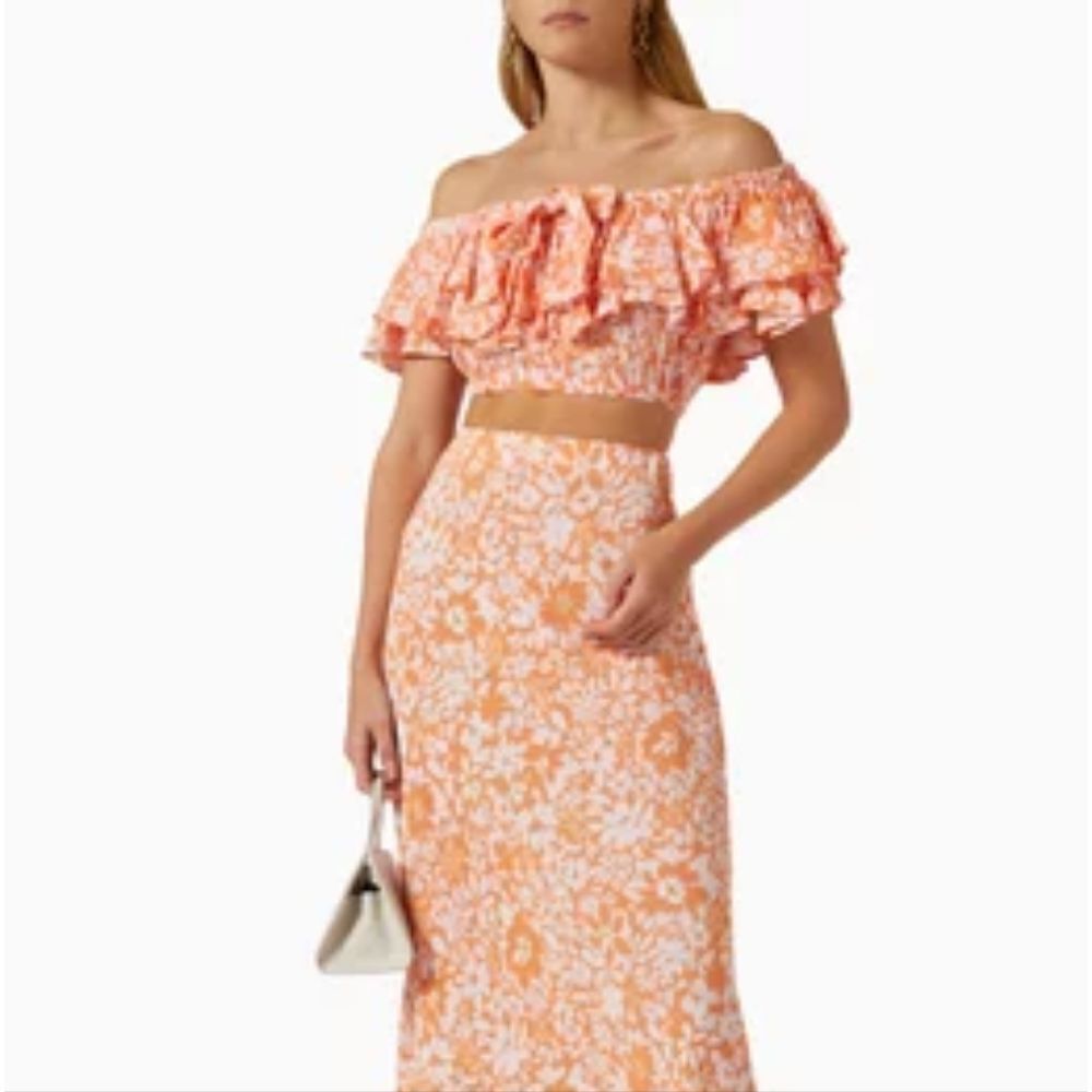 MINKPINK Marli Floral Ruffle Crop Top - Picture 7 of 9